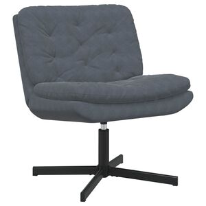 vidaXL Vrtilna spro&scaron;čujoča stol Temno siva 63 x 75 x 76 cm Žamet