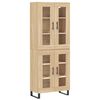 vidaXL Visoka komoda sonoma hrast 69,5x34x180 cm inženirski les