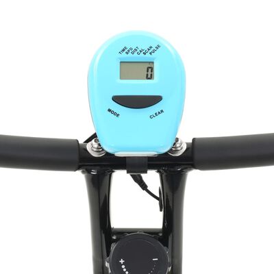 vidaXL Magnetno sobno kolo X-Bike z merilnikom pulza črno in modro