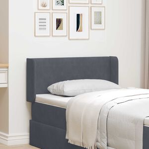 vidaXL U&scaron;esni vzglavnik Siva 40,5 x 40,5 x 4 cm Žamet