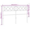 vidaXL Kovinsko posteljno vzglavje črno 140 cm