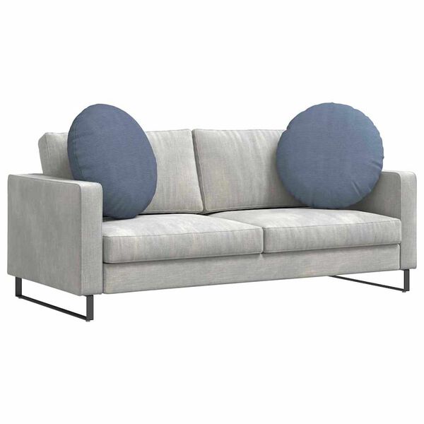 vidaXL Sedežne blazine 2 pcs Modra Ø 60 cm Žametna tkanina