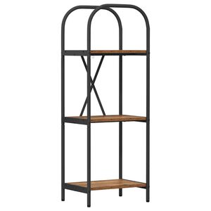 vidaXL Knjižna polica 3 nivojev 40 x 30 x 109 cm Inženirski les