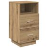 vidaXL Nočna omarica z 2 predaloma artisan hrast 36x36x68 cm