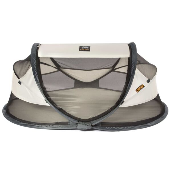 DERYAN Zložljiva potovalna posteljica Baby Luxe s komarnikom krem