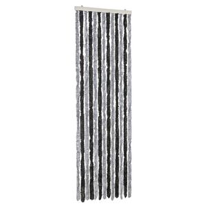vidaXL Zavesa proti mrčesu siva in črna 56x185 cm &scaron;enilja