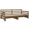 vidaXL Izvlečna dnevna postelja medeno rjava 2x(80x200) cm borovina