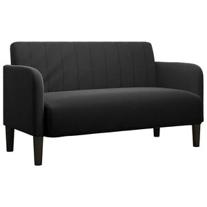 vidaXL Dvosed črne barve 109 cm žamet