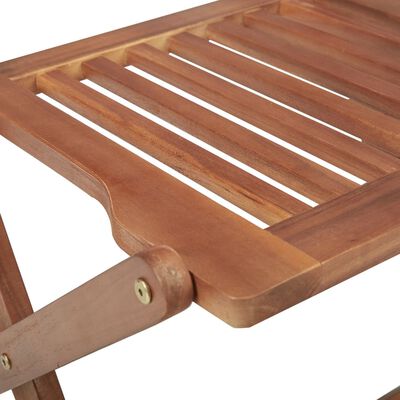 vidaXL Zložljivi zunanji stoli z blazinami 8 kosov trden akacijev les