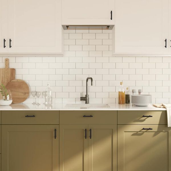 vidaXL Ročaji za omarico 10 kosov črni 64 mm nerjaveče jeklo