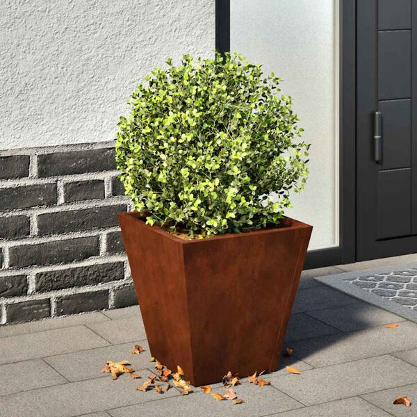 vidaXL Garden Planters 2 kosa 30x30x30 cm Weathering Steel