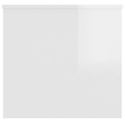 vidaXL Klubska mizica visok sijaj bela 102x55,5x52,5 cm konstr. les