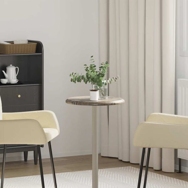 vidaXL Mizna plo&scaron;ča siva &Oslash; 40x2,5 cm marmor