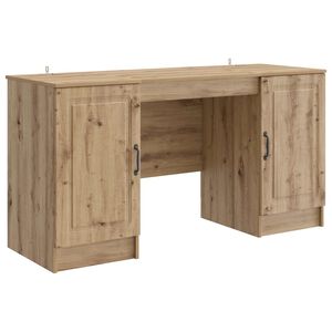 vidaXL Miza Artisan hrast 142,5 x 50 x 75 cm Inženirski les