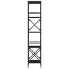 vidaXL Knjižna omara 5-nadstropna črna 59x35x171 cm inženirski les