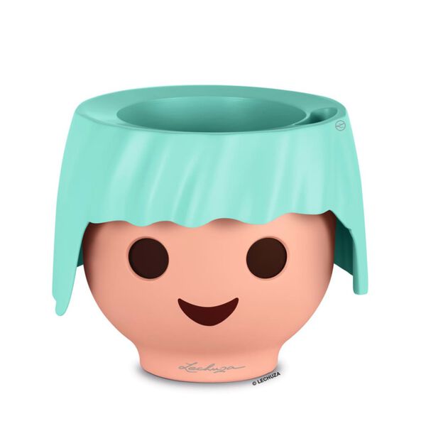 LECHUZA Namizno cvetlično korito OJO ALL-IN-ONE morsko zeleno