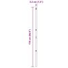 vidaXL Steber ograje. Drugo 52 pcs Zelena 3,2 x 3,2 x 170 cm Jeklo