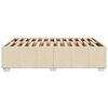 vidaXL Posteljni okvir brez vzmetnice krem 140x190 cm blago