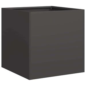 vidaXL Planter Black 40x40x40 cm Hladno valjano jeklo