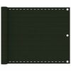vidaXL Balkonsko platno temno zeleno 75x500 cm HDPE