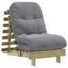 vidaXL Futon z leži&scaron;čem 60x206x11 cm impregnirana borovina
