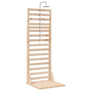 vidaXL Zunanji tu&scaron; 225 cm Trden borov les in nerjaveče jeklo Naravna