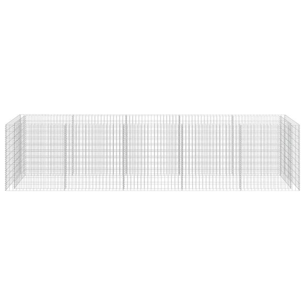 vidaXL Visoka greda gabion pocinkano jeklo 450x90x100 cm