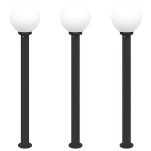 vidaXL Stebričke 3 kosi 120 cm črne IP44