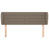 vidaXL Vzglavje z u&scaron;esi taupe 147x23x78/88 cm blago