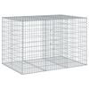 vidaXL Gabionska ko&scaron;ara s pokrovom 150x100x100 cm pocinkano železo