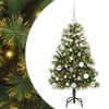 vidaXL Umjetno zložljivo božićno drevo s stožci Zelena 120 cm