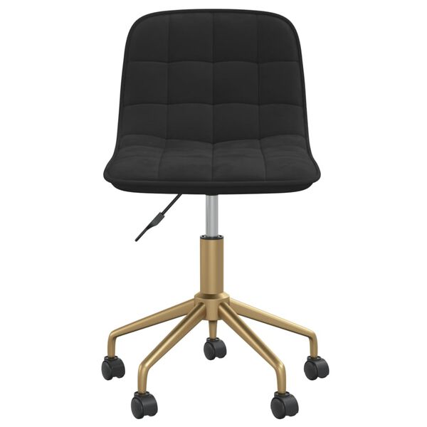 vidaXL Vrtljiv jedilni stol 2 kosa črn žamet