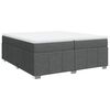 vidaXL Box spring postelja z vzmetnico temno siva 200x200 cm blago
