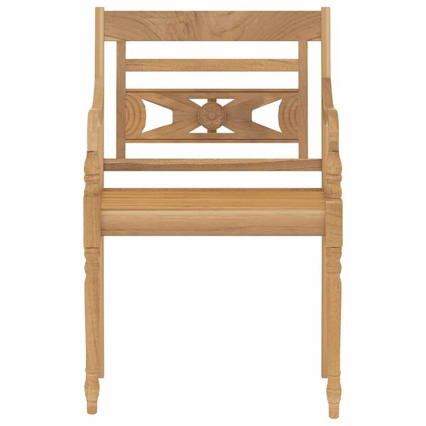 vidaXL Vrtna jedilna garnitura 5-delna trdna tikovina