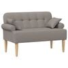 vidaXL Dvojnica s gumbi Taupe 120 x 65 x 79 cm Blago