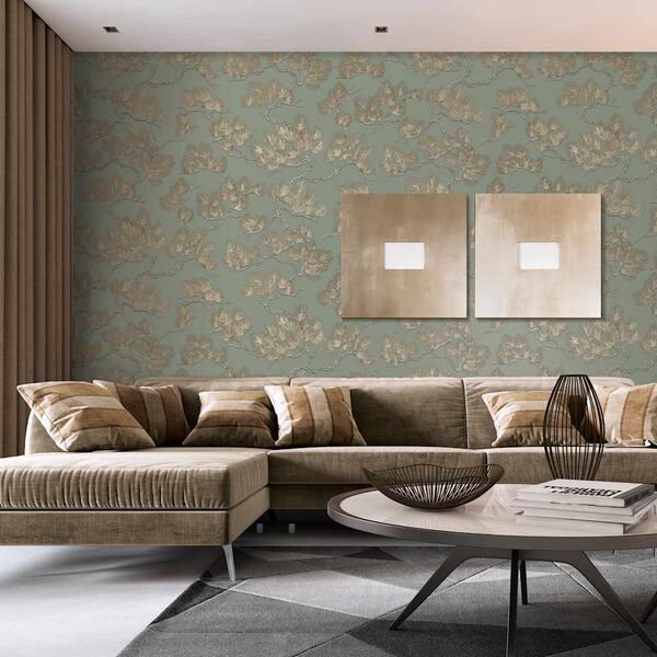 DUTCH WALLCOVERINGS Tapeta borovci zelena