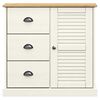 vidaXL Komoda s predali VIGO 78x40x75 cm bela trdna borovina