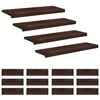vidaXL Stopnice 16 kos 80 x 25 x 2 cm Temno rjava Trda bukovina