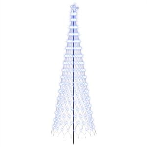 vidaXL LED božično drevesce EKENAS 300 cm 350 LED Modra elezo Črna
