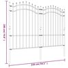 vidaXL Vrtna ograja s suličastim vrhom črna 240 x 150 cm pra&scaron;no barvano jeklo