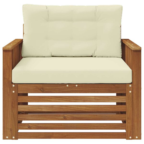 vidaXL Zunanja garnitura za sedenje Masivno akacijevo les in poliester