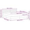 vidaXL Postelja z vzmetnico z vzmetnico Roza 180 x 200 cm Žamet