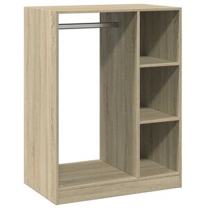 vidaXL Garderobna omara sonoma hrast 77x48x102 cm iverna plo&scaron;ča
