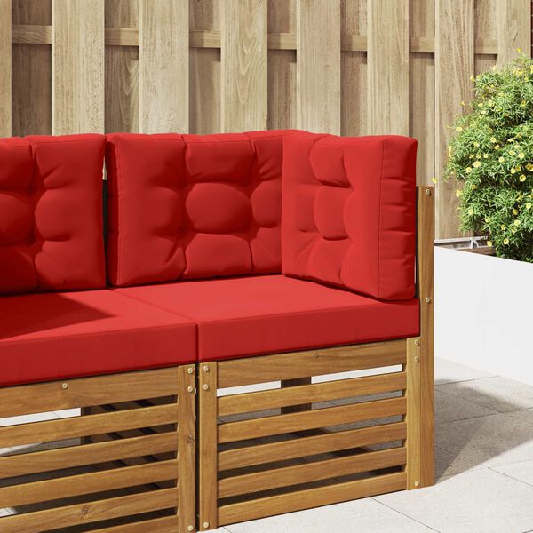 vidaXL Zunanja blazina za kavč 3 pcs Rdeča Poliester