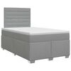 vidaXL Postelja boxspring z vzmetnico Svetlo siva 120 x 200 cm Blago