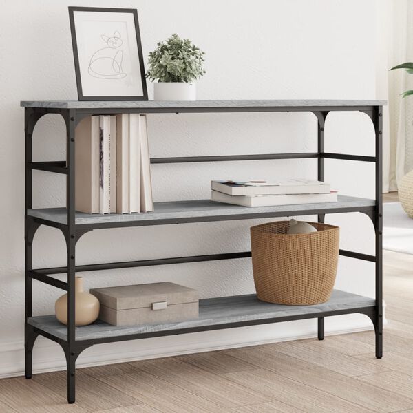 vidaXL Klubska mizica siva sonoma 100x32x75 cm inženirski les