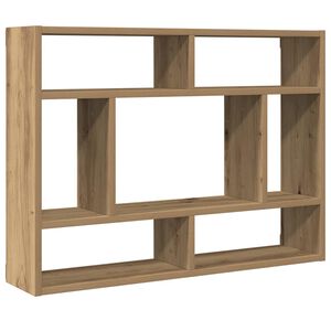vidaXL Stenska polica Artisan hrast 75x16x55 cm inženirski les