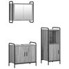 vidaXL Komplet omaric za kopalnico 3 kos Siva Sonoma 40 x 36 x 99,5 cm