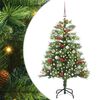 vidaXL Umestno božično drevo 150 LED Toplo bela PVC in kovina Zelena
