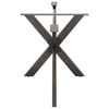 vidaXL Noge jedilne mize pajkove oblike črne 150x78x(72-73) cm jeklo